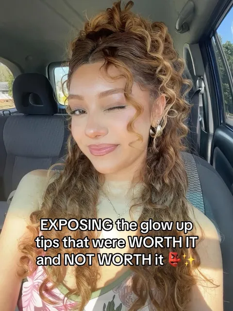 TikTok slideshow cover: Glow up tips review