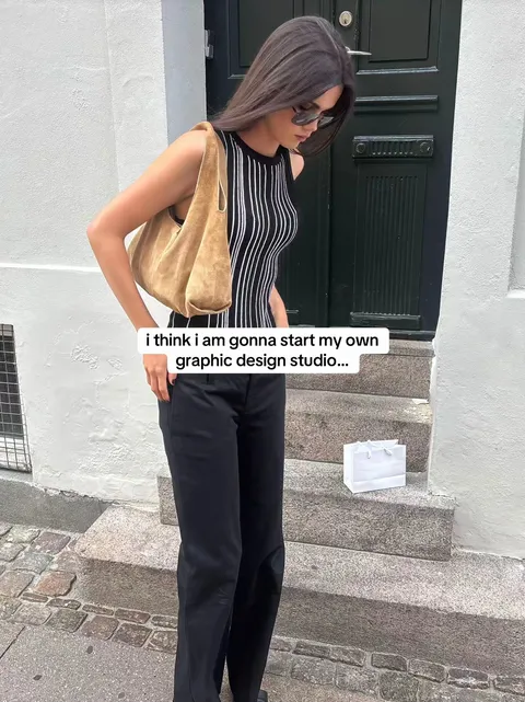 TikTok slideshow cover: i think i am gonna start my own graphic design studio...