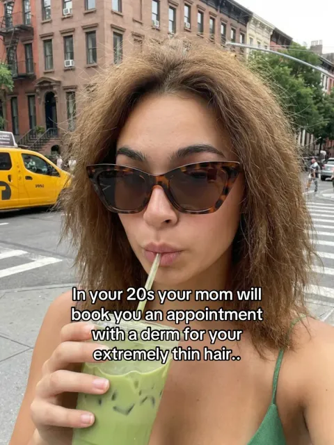 TikTok slideshow cover: Mom booking a derm appointment
