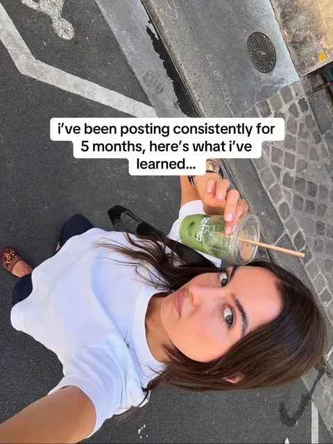 TikTok slideshow cover: 5 Months of Posting