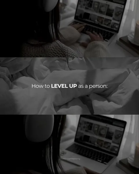 TikTok slideshow cover: How to LEVEL UP as a person