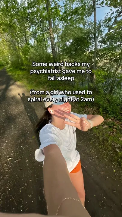 TikTok slideshow cover: Psychiatrist hacks to fall asleep