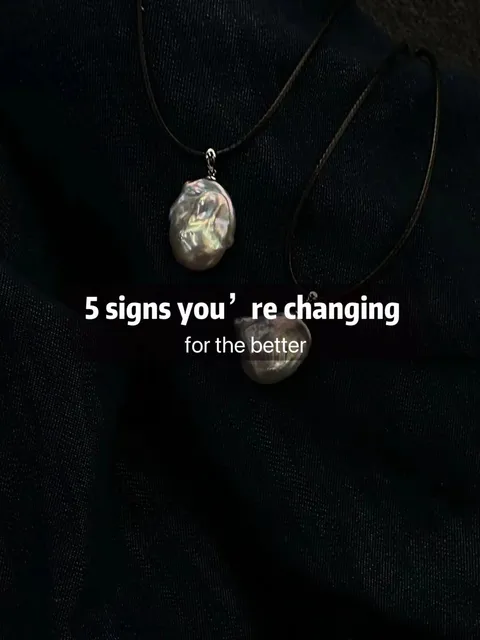 TikTok slideshow cover: 5 signs you're changing for the better