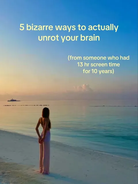 TikTok slideshow cover: 5 bizarre ways to actually unrot your brain