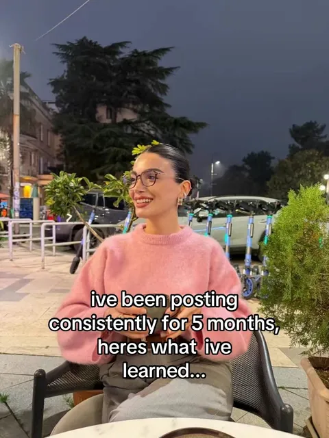 TikTok slideshow cover: ive been posting consistently for 5 months, heres what ive learned...