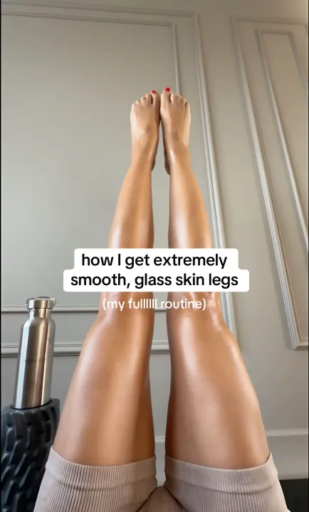 TikTok slideshow cover: how I get extremely smooth, glass skin legs (my fulllll routine)