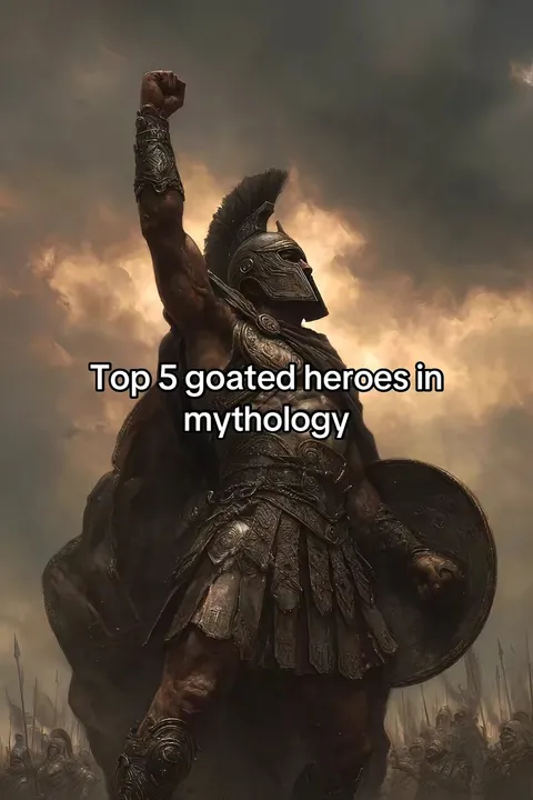 TikTok slideshow cover: Top 5 goated heroes in mythology