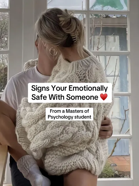 TikTok slideshow cover: Signs Your Emotionally Safe With Someone