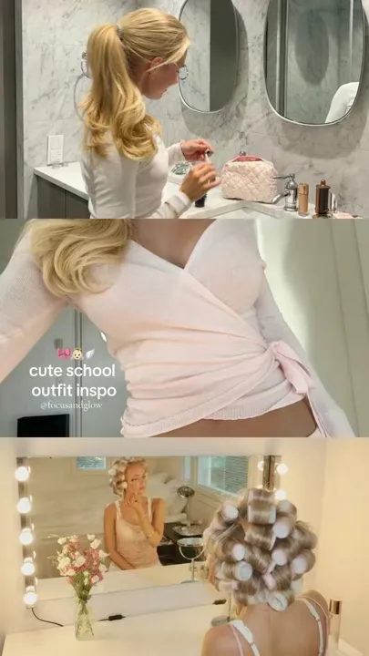 TikTok slideshow cover: cute school outfit inspo
