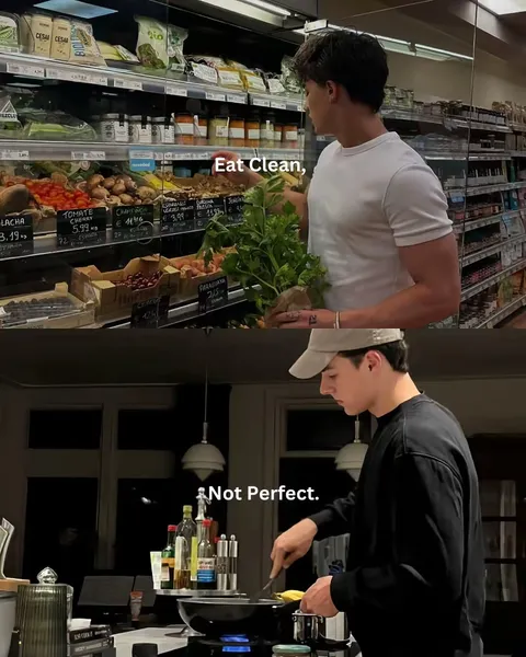 TikTok slideshow cover: Eat Clean, Not Perfect