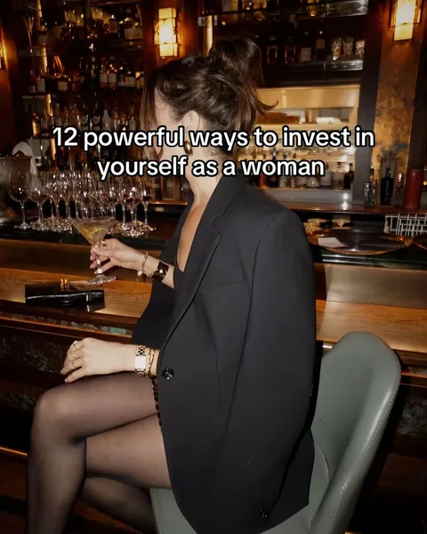 TikTok slideshow cover: 12 powerful ways to invest in yourself as a woman