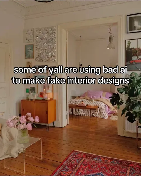TikTok slideshow cover: Fake Interior Designs