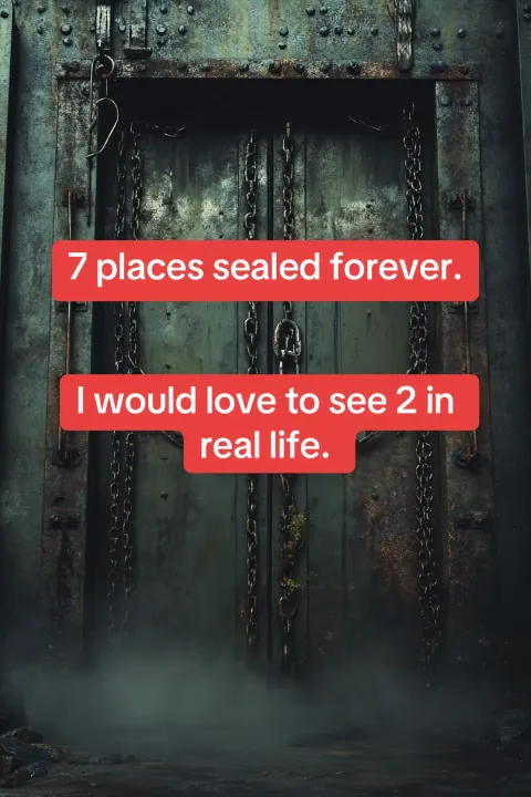 TikTok slideshow cover: 7 places sealed forever