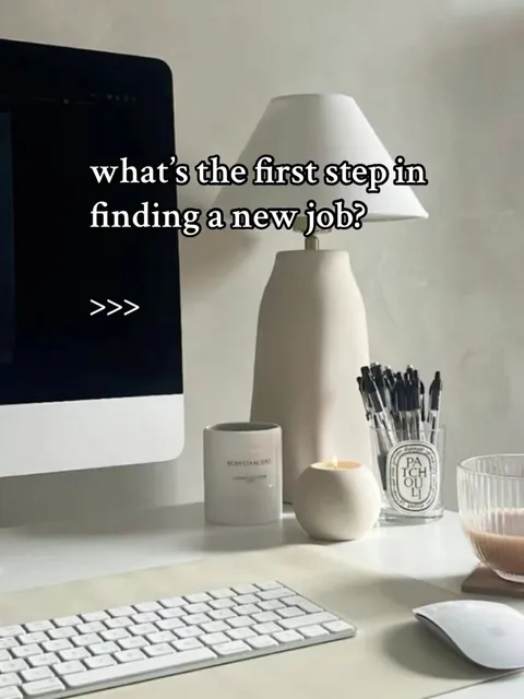 TikTok slideshow cover: What's the first step in finding a new job?