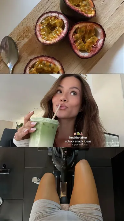 TikTok slideshow cover: Healthy after school snack ideas