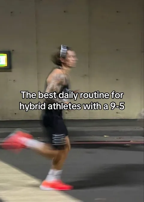 TikTok slideshow cover: The best daily routine for hybrid athletes with a 9-5