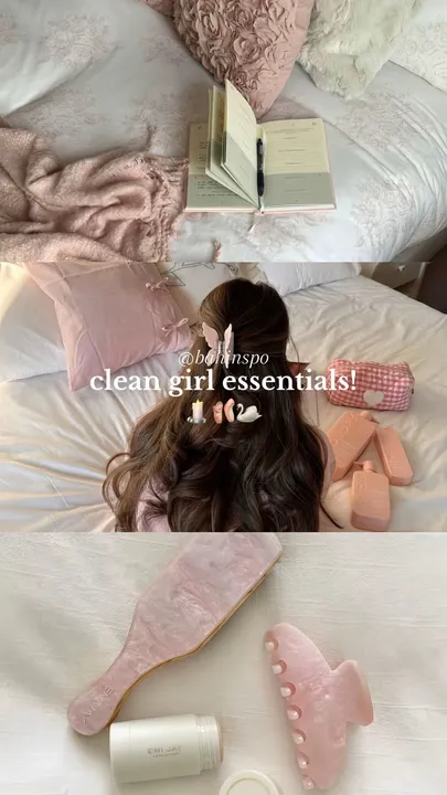 TikTok slideshow cover: Clean girl essentials!