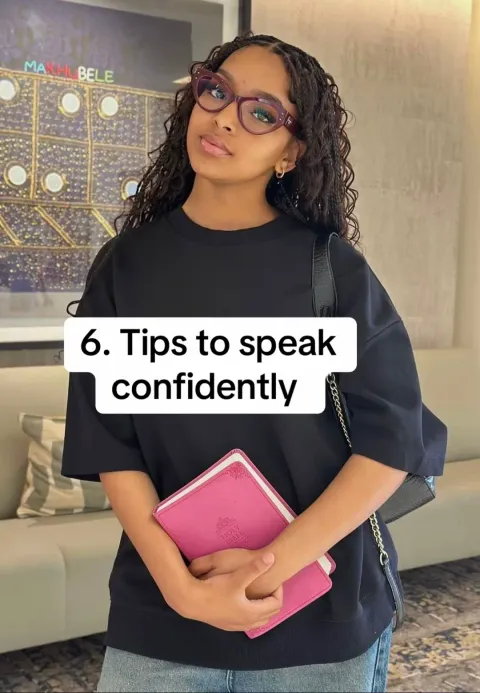 TikTok slideshow cover: 6 Tips to speak confidently