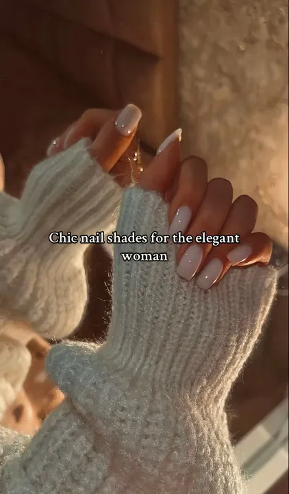 TikTok slideshow cover: Chic nail shades for the elegant woman