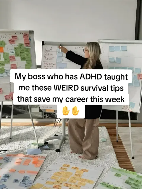 TikTok slideshow cover: ADHD Survival Tips