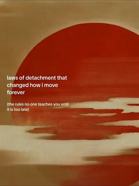 TikTok slideshow cover: laws of detachment that changed how i move forever