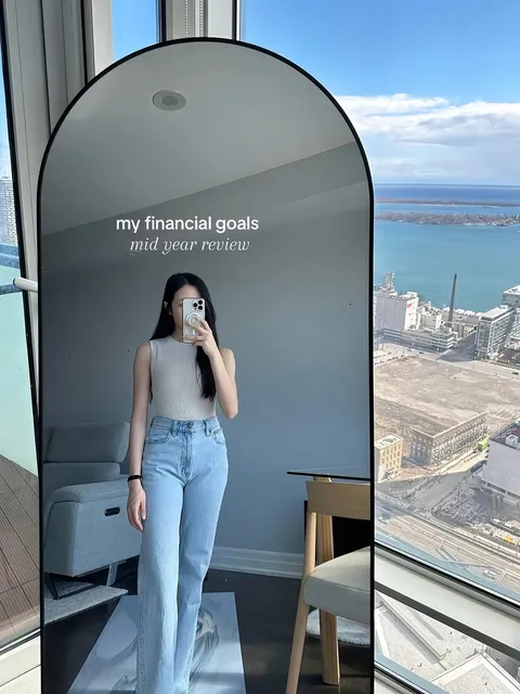 TikTok slideshow cover: my financial goals mid year review
