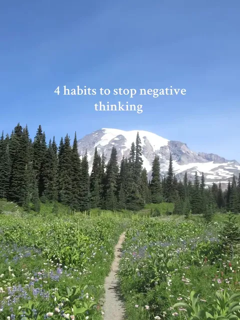 TikTok slideshow cover: 4 habits to stop negative thinking