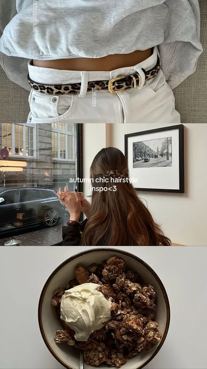 TikTok slideshow cover: Autumn chic hairstyle inspo
