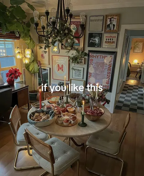TikTok slideshow cover: Eclectic Dining Room