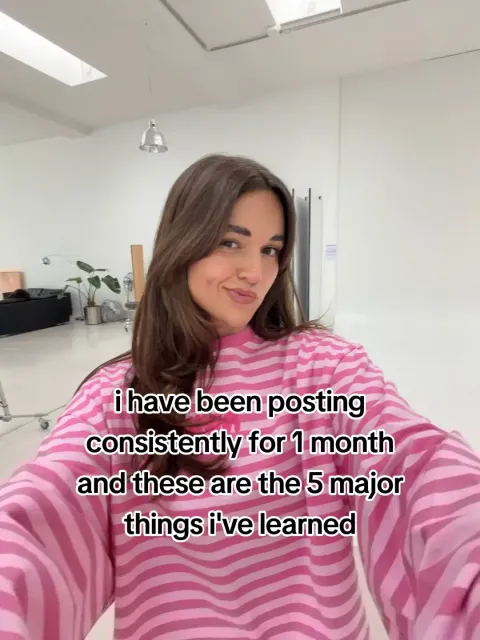 TikTok slideshow cover: Consistent Posting Lessons