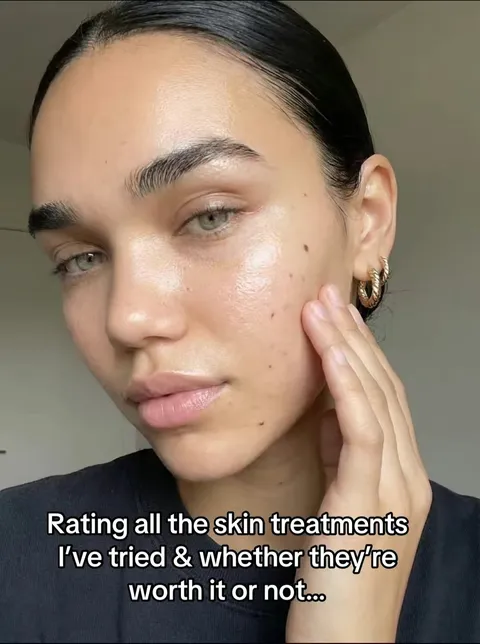 TikTok slideshow cover: Skin treatment ratings