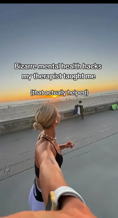 TikTok slideshow cover: Bizarre mental health hacks
