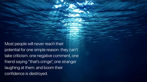 TikTok slideshow cover: The impact of criticism on potential