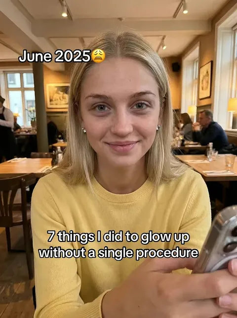 TikTok slideshow cover: 7 things I did to glow up without a single procedure