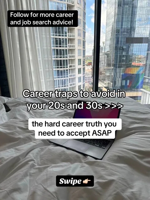 TikTok slideshow cover: Career traps to avoid