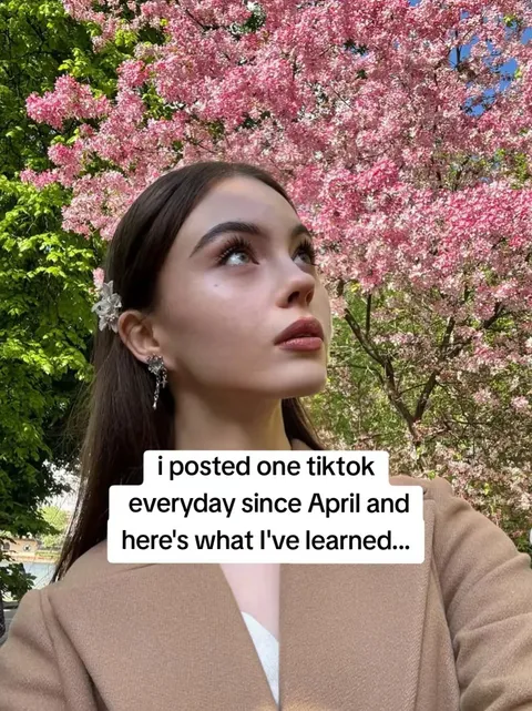 TikTok slideshow cover: I posted one TikTok everyday since April...