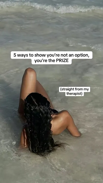 TikTok slideshow cover: 5 ways to show you're not an option, you're the PRIZE
