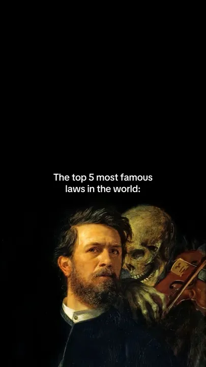 TikTok slideshow cover: The top 5 most famous laws in the world