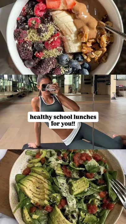 TikTok slideshow cover: Healthy School Lunches