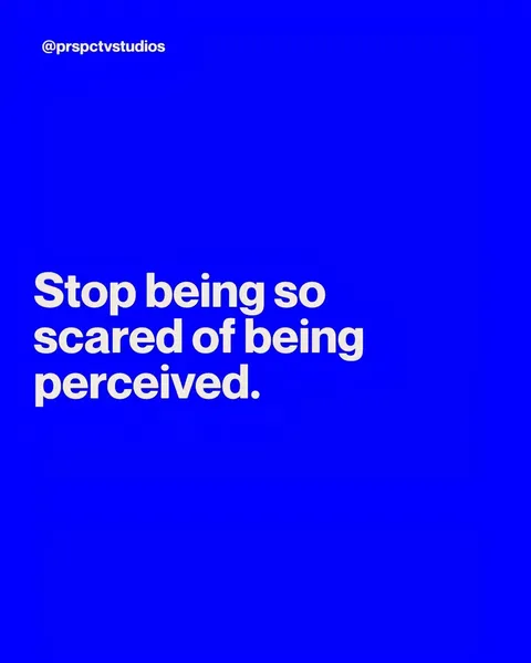 TikTok slideshow cover: Stop being so scared of being perceived