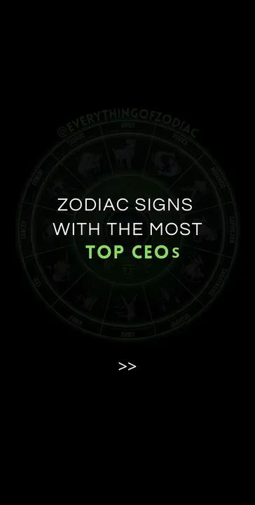 TikTok slideshow cover: Zodiac Signs with the Most Top CEOs