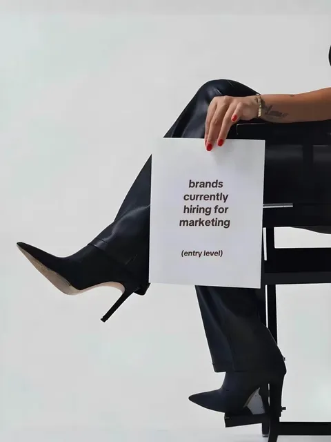 TikTok slideshow cover: Brands currently hiring for marketing