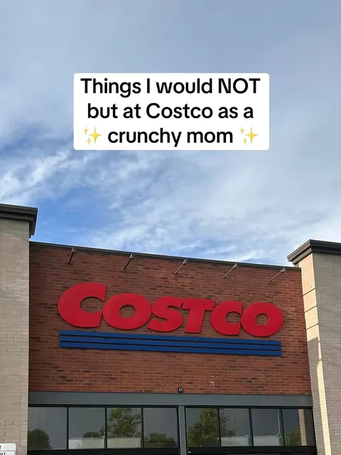 TikTok slideshow cover: Things I would NOT buy at Costco as a crunchy mom