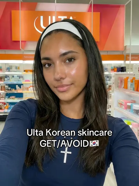 TikTok slideshow cover: Ulta Korean skincare GET/AVOID