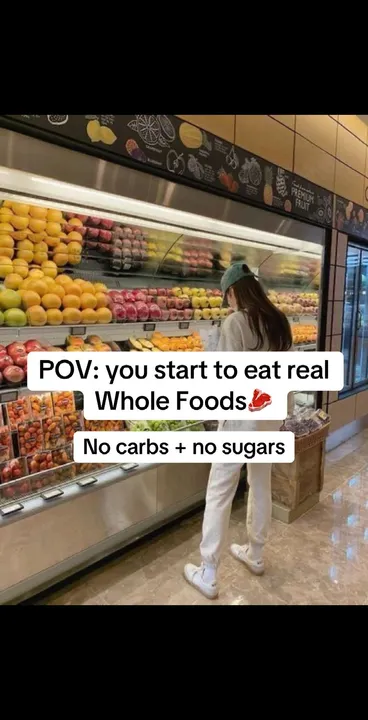TikTok slideshow cover: POV: Eating Real Whole Foods