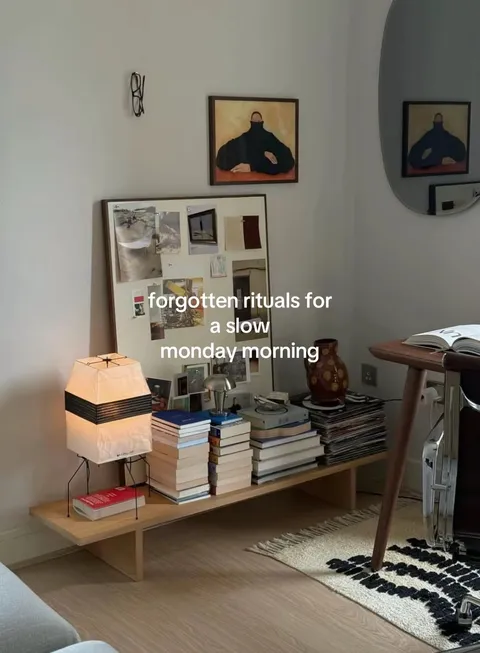 TikTok slideshow cover: Slow Monday Morning Rituals
