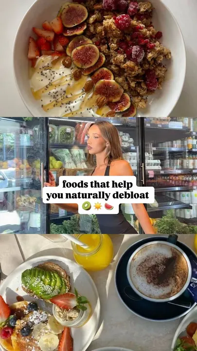 TikTok slideshow cover: Foods to Naturally Debloat