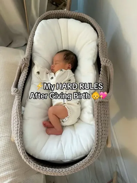 TikTok slideshow cover: My HARD RULES After Giving Birth