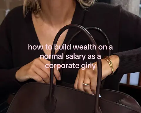 TikTok slideshow cover: How to Build Wealth on a Normal Salary as a Corporate Girly