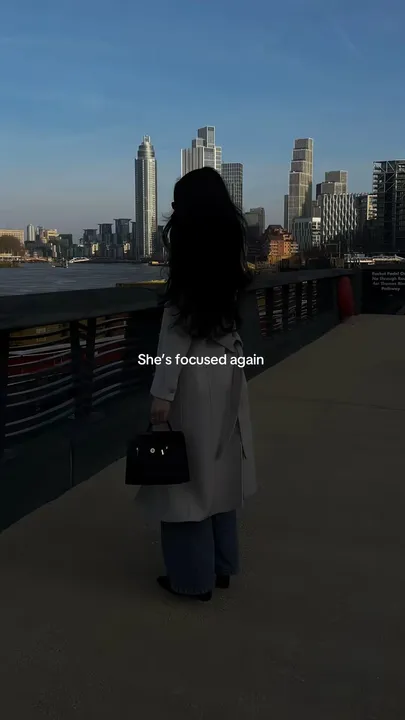 TikTok slideshow cover: She's Focused Again